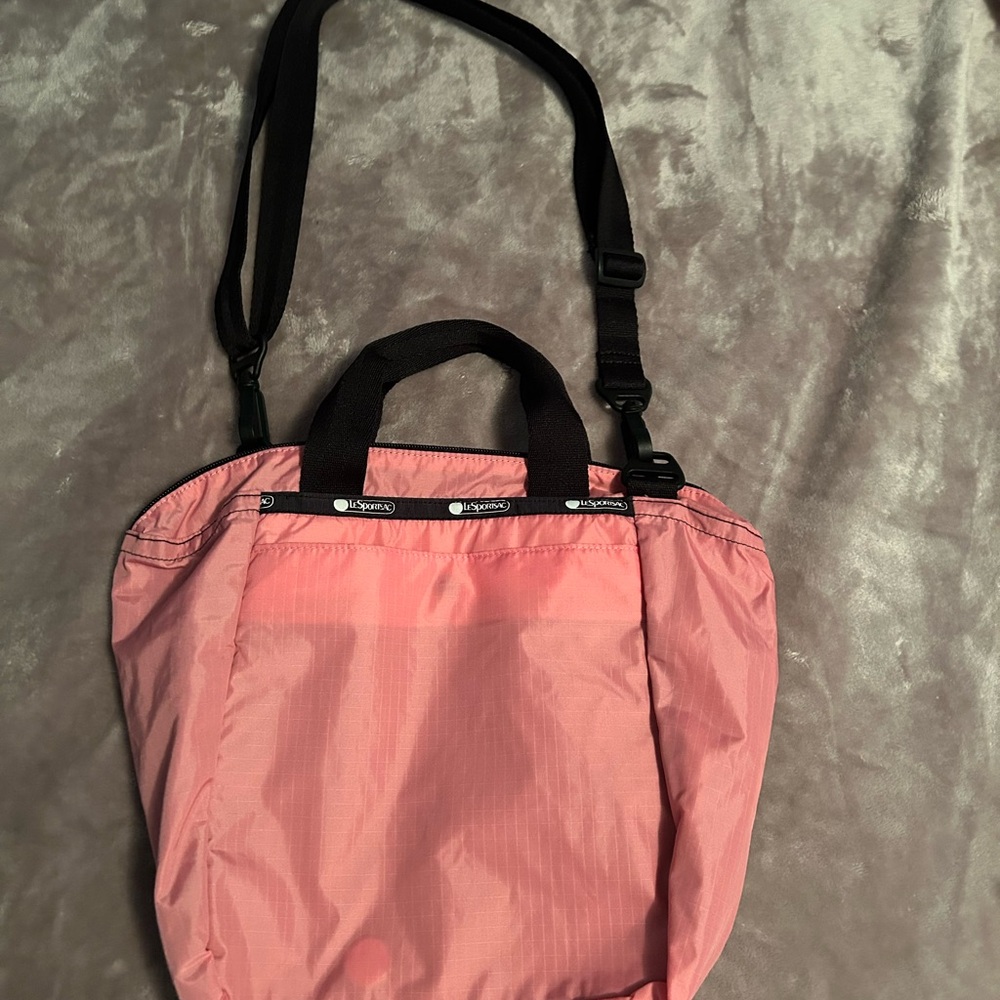 LeSportsac Pink Backpack with Black Straps